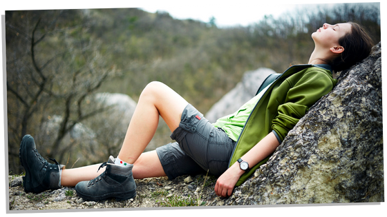 Woman resting in nature