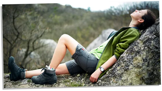 Woman resting in nature