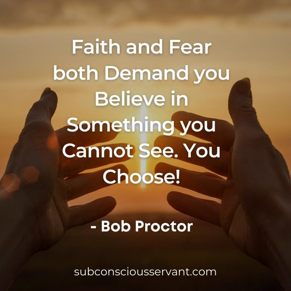 Bob Proctor quote on faith