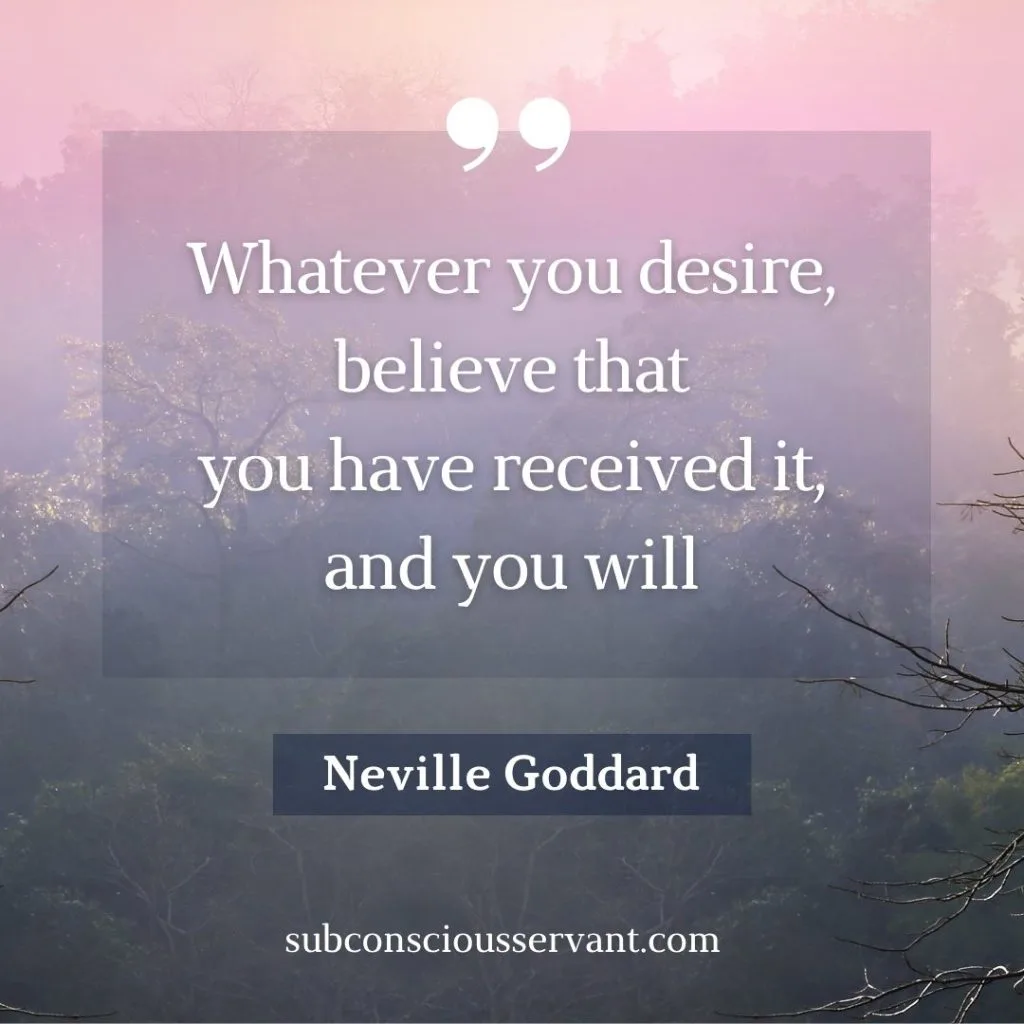 Neville Goddard quotes on goals