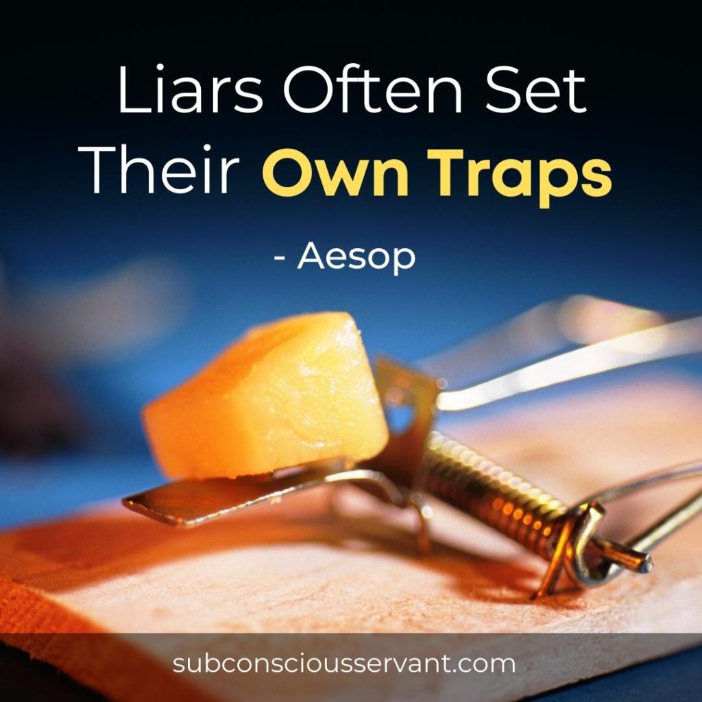 Aesop quote about lies and broken trust in a relationship