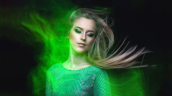 Woman with green aura