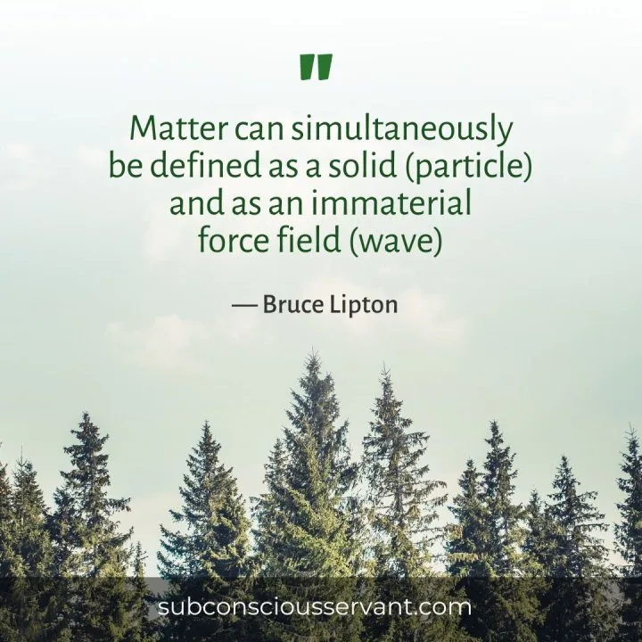 Image of Bruce Lipton quote from the biology of belief