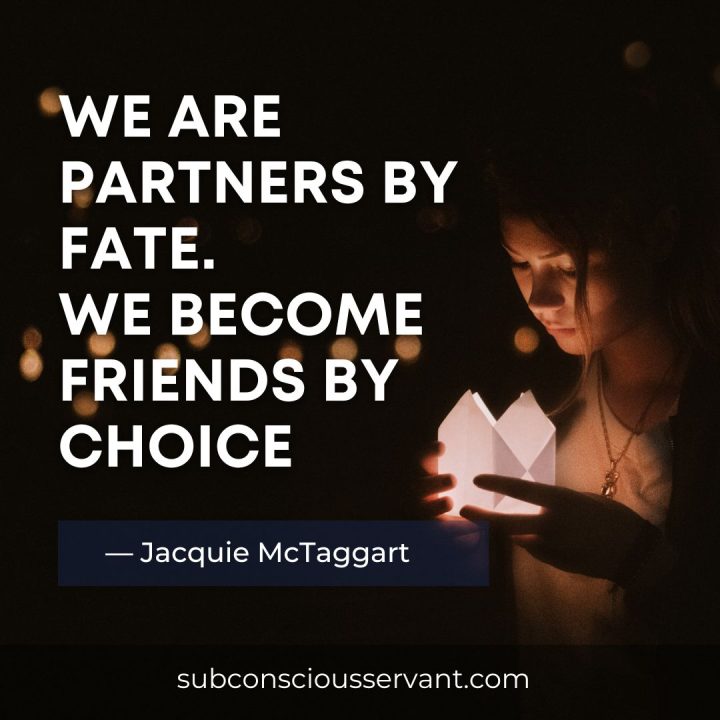 Jacquie McTaggart quote on fate meeting someone