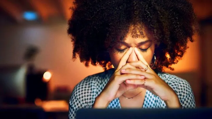 Woman thinking about quotes about trying her best