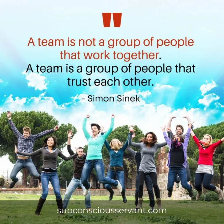 Image of Simon Sinek Quote on Teamwork