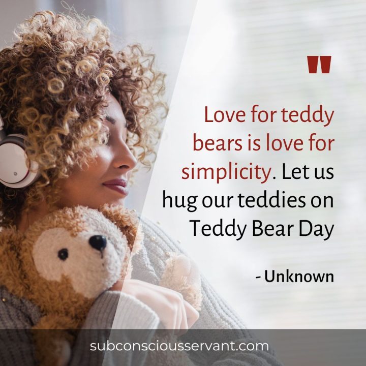 Image of Happy Teddy Bear Day Quote and Message