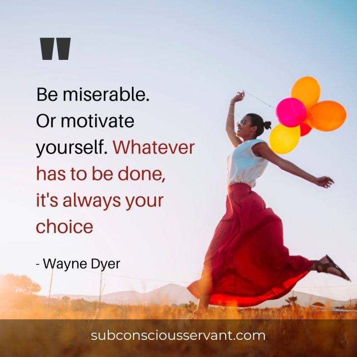 Image of Wayne Dyer quote about being done