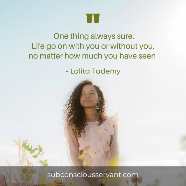 Image of Life Goes On Quote by Lalita Tademy