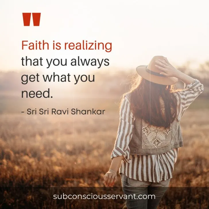 Image of Sri Sri Ravi Shankar Quote on Faith 