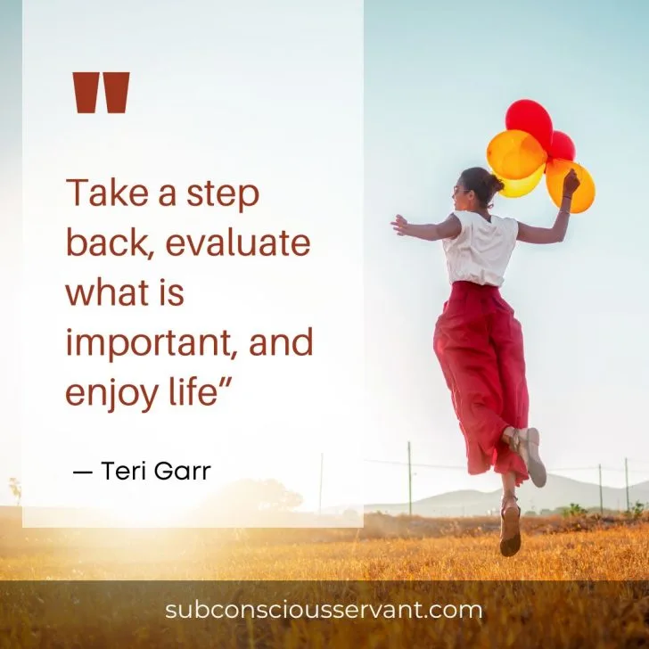 Image of taking a step back quote by Teri Garr