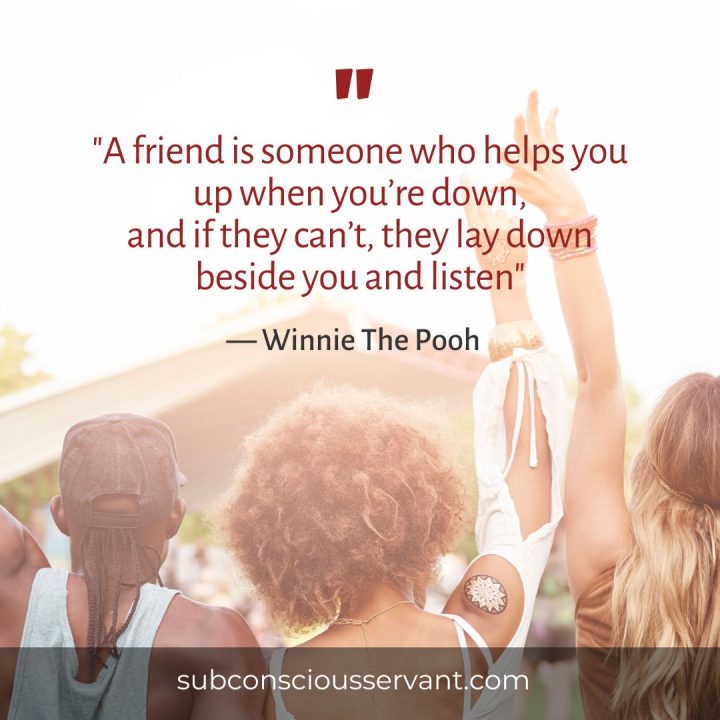 Image of Winnie The Pooh quote about tribes