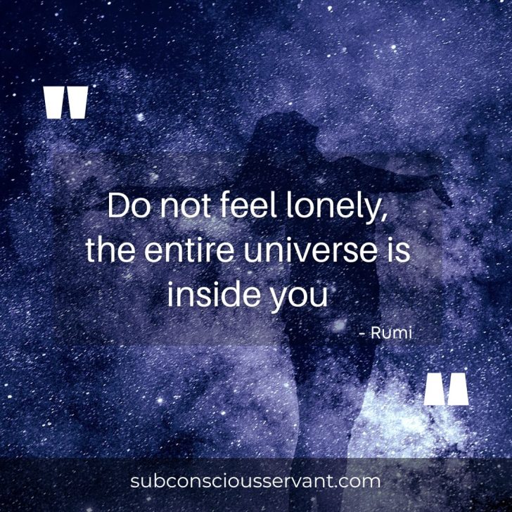 Image of Rumi Quote About The Universe