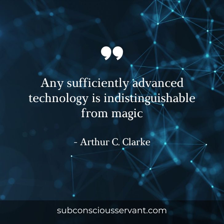 Image of short Arthur c. Clarke quote