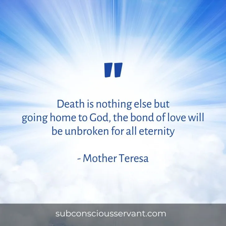 Image of religious life after death quote