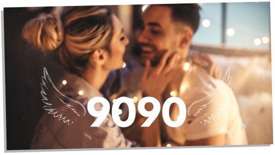 Image of couple in love and 9090 