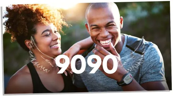 Image of 9090 angel number and relationships