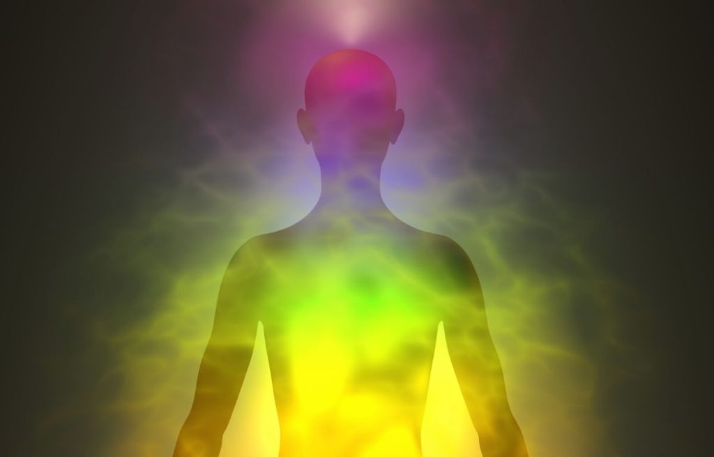 multiple aura colors around a person