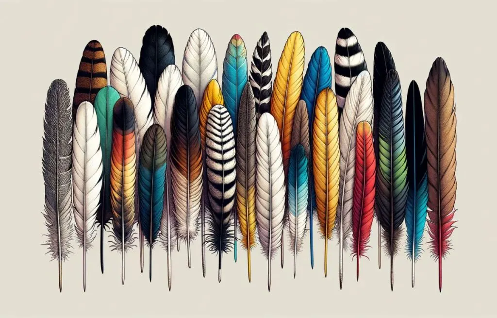 group of feathers to understand their spiritual meaning